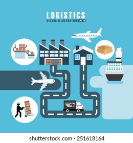 transport logistics design, vector illustration eps10 graphic 