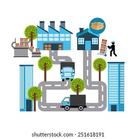 transport logistics design, vector illustration eps10 graphic 