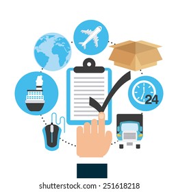 transport logistics design, vector illustration eps10 graphic 