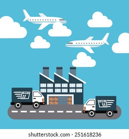 transport logistics design, vector illustration eps10 graphic 
