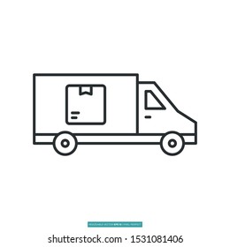 Transport and Logistics icon vector illustration logo template for many purpose. Isolated on white background.
