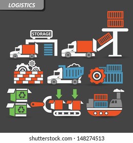 Transport and logistics symbol,vector