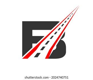 Transport logo with B letter concept. B letter Road logo design