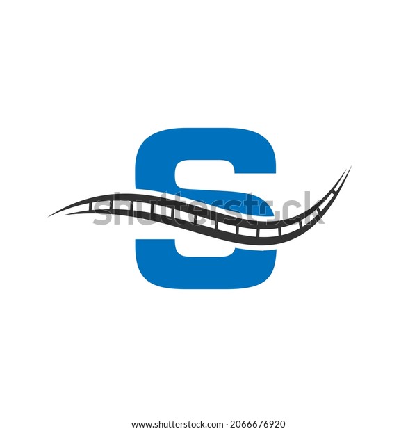 Transport\
logo with S letter. S letter Road logo\
design