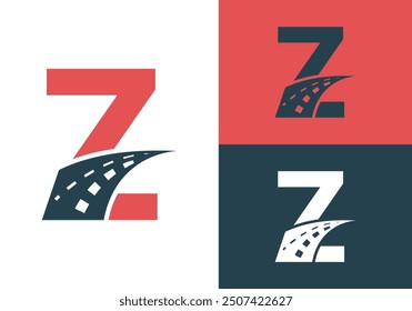 Transport Logo With Z Letter Design. Road Sign Logo Vector Template