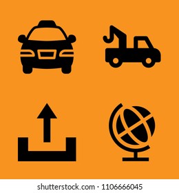 transport, navigation, isolated and up icons set. Vector illustration for web and design