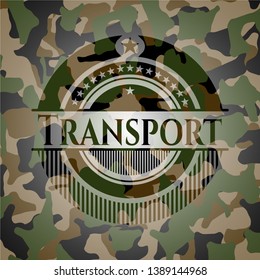 Transport on camouflaged texture. Vector Illustration. Detailed.