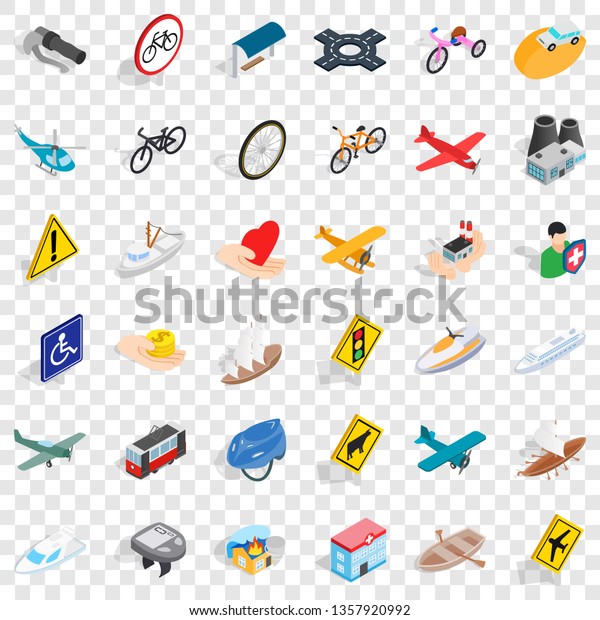 Transport on road icons set.
Isometric style of 36 transport on road vector icons for web for
any design