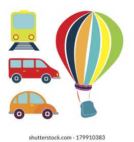 transport over white background vector illustration