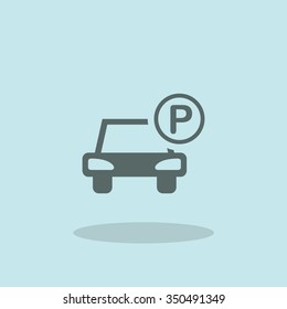 Transport parking pictogram