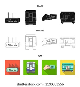 Transport, public, train and other web icon in black,flat,outline style.Equipment, attributes, mechanism icons in set collection.