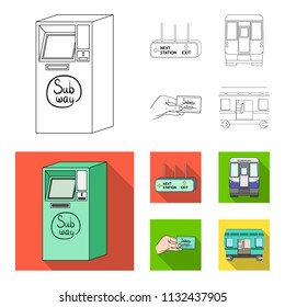 Transport, public, train and other web icon in outline,flat style.Equipment, attributes, mechanism icons in set collection.