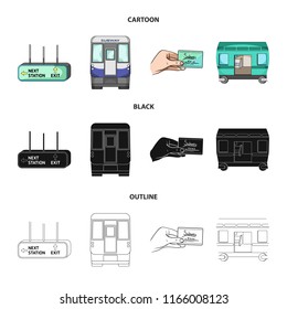 Transport, public, train and other web icon in cartoon,black,outline style.Equipment, attributes, mechanism icons in set collection.