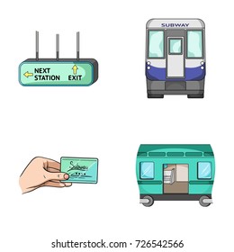 Transport, public, train and other web icon in cartoon style.Equipment, attributes, mechanism icons in set collection.