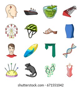Transport, recreation, animal and other web icon in cartoon style.Medicine, beauty, fashion icons in set collection.