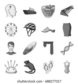 Transport, recreation, animal and other web icon in monochrome style.Medicine, beauty, fashion icons in set collection.