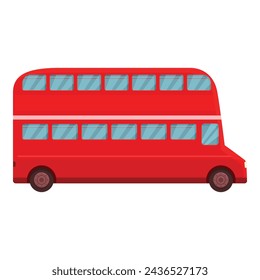 Transport red bus icon cartoon vector. Public travel city. Truck side street