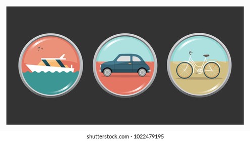 Transport retro icon