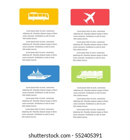 Transport road and air vector.