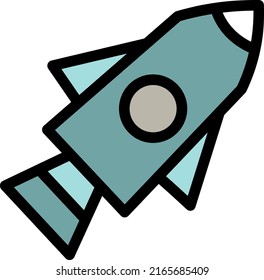 Transport rocket, illustration, vector on a white background.