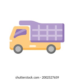 transport Sand truck icon flat illustration 