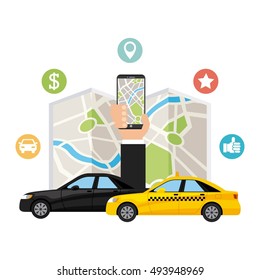 transport service app technology icon vector illustration design