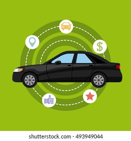 transport service app technology icon vector illustration design