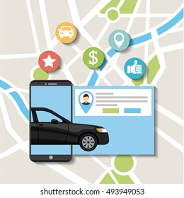 transport service app technology icon vector illustration design