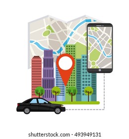 transport service app technology icon vector illustration design