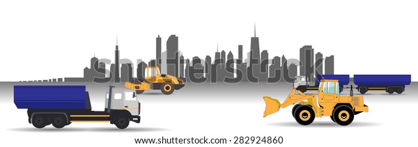 Transport Services in the City. Car. Vector\
Illustration. EPS10