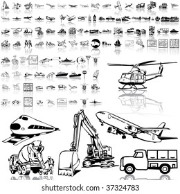 Transport set of black sketch. Part 2. Isolated groups and layers.