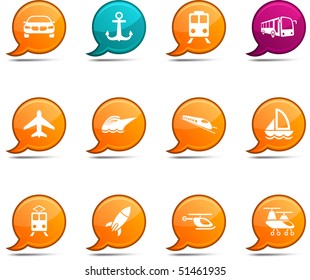 Transport set of round glossy comics.