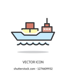 transport ship icon vector