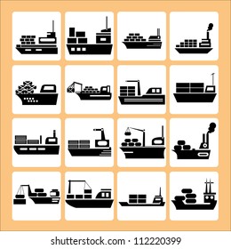 transport, ship, vessel set