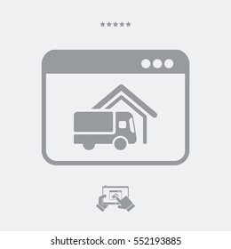 Transport shop service - Vector flat icon