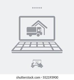 Transport shop service - Vector flat icon