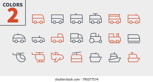 Transport Side View Outlined Pixel Perfect Well-crafted Vector Thin Line Icons 48x48 Ready for 24x24 Grid for Web Graphics and Apps with Editable Stroke. Simple Minimal Pictogram Part 1-1
