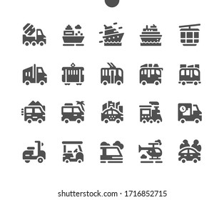 Transport Side View Well-crafted Pixel Perfect Vector Solid Icons 30 2x Grid for Web Graphics and Apps. Simple Minimal Pictogram