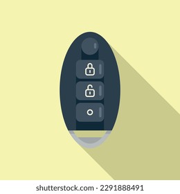 Transport smart key icon flat vector. Car button. Vehicle lock