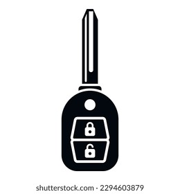 Transport smart key symbol einfache Vektorgrafik. Autoknopf. Fahrzeugsperre