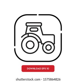 Transport symbol, tractor outline vector icon. Modern, simple flat vector illustration for web site or mobile app