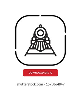 Transport symbol, train outline vector icon. Modern, simple flat vector illustration for web site or mobile app