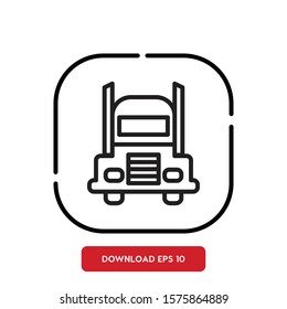 Transport symbol, truck outline vector icon. Modern, simple flat vector illustration for web site or mobile app
