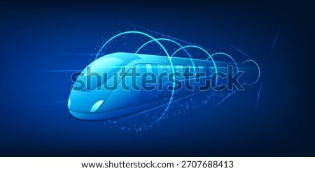 Transport Technology, High Speed Electric Train Through Hyperloop Ring, Smart Public Transit System, Advanced Logistics Network, High Tech Mobility Infrastructure Background