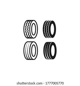 Transport tire icon simple style vector image