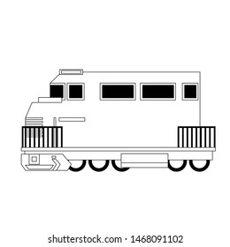 transport traffic delivery logistic train cartoon vector illustration graphic design