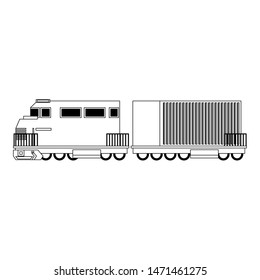 transport traffic delivery logistic train cartoon vector illustration graphic design