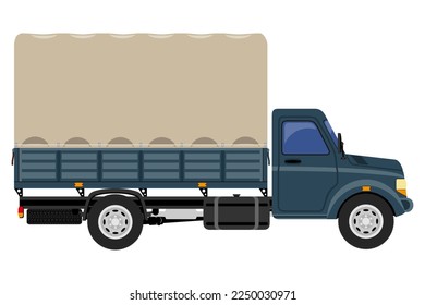 transport for the transportation of goods or passengers flat icon vector illustration isolated on white background