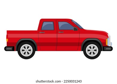 transport for the transportation of goods or passengers flat icon vector illustration isolated on white background