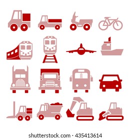 transport, transportation icon set